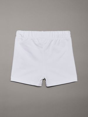 bright white newborn cotton terry shorts for newborn calvin klein jeans