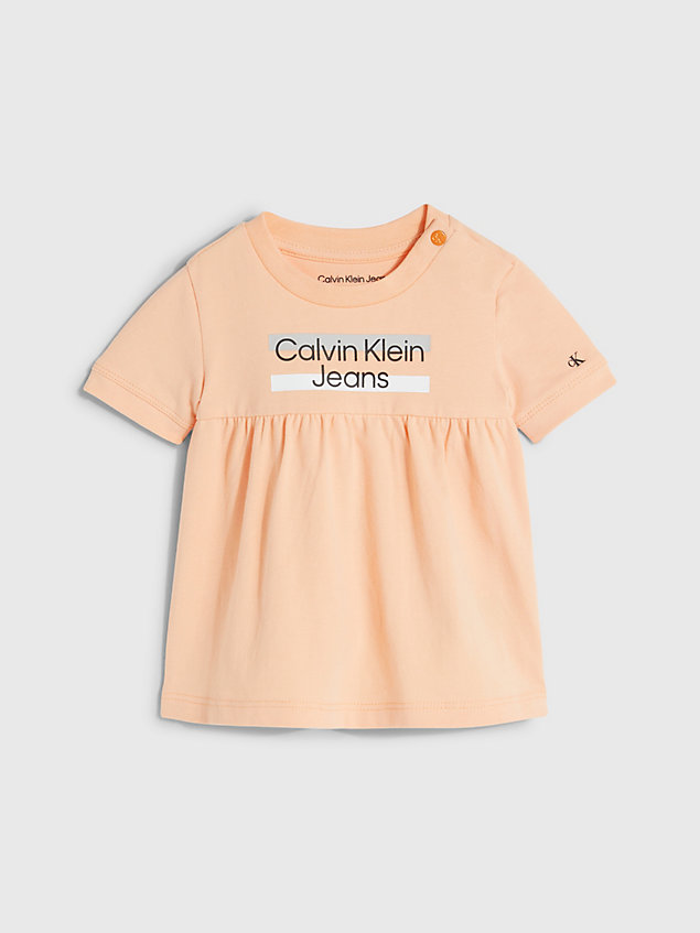 orange newborn logo dress for newborn calvin klein jeans