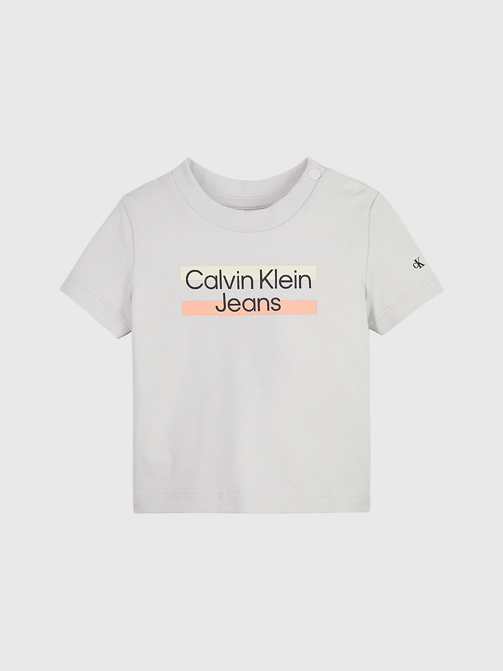 GHOST GREY Newborn Logo T-Shirt undefined newborn Calvin Klein