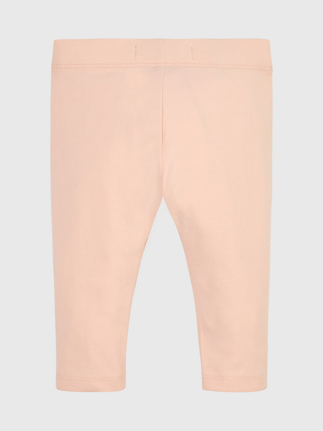 pink newborn-legging met logo voor newborn - calvin klein jeans