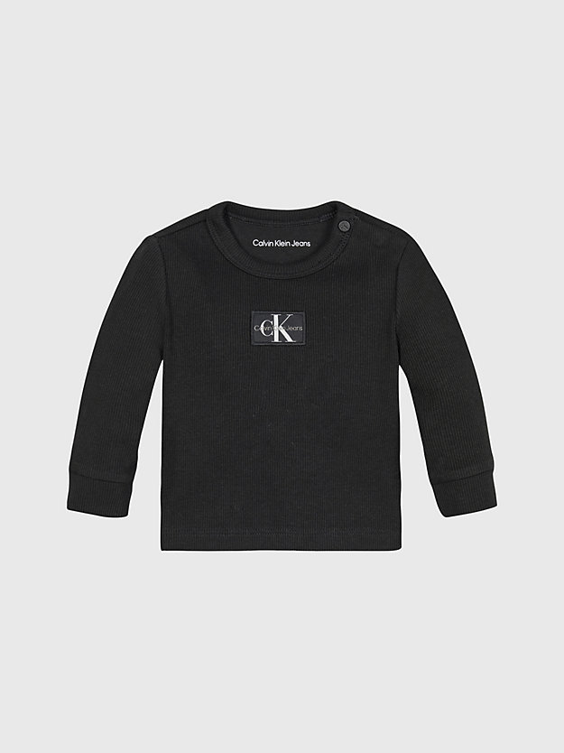 ck black newborn long sleeve t-shirt for newborn calvin klein jeans