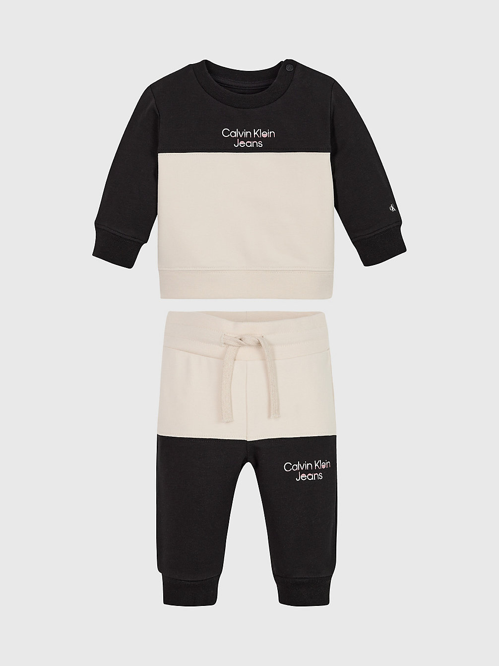 CK BLACK Newborn Colourblock Tracksuit undefined newborn Calvin Klein