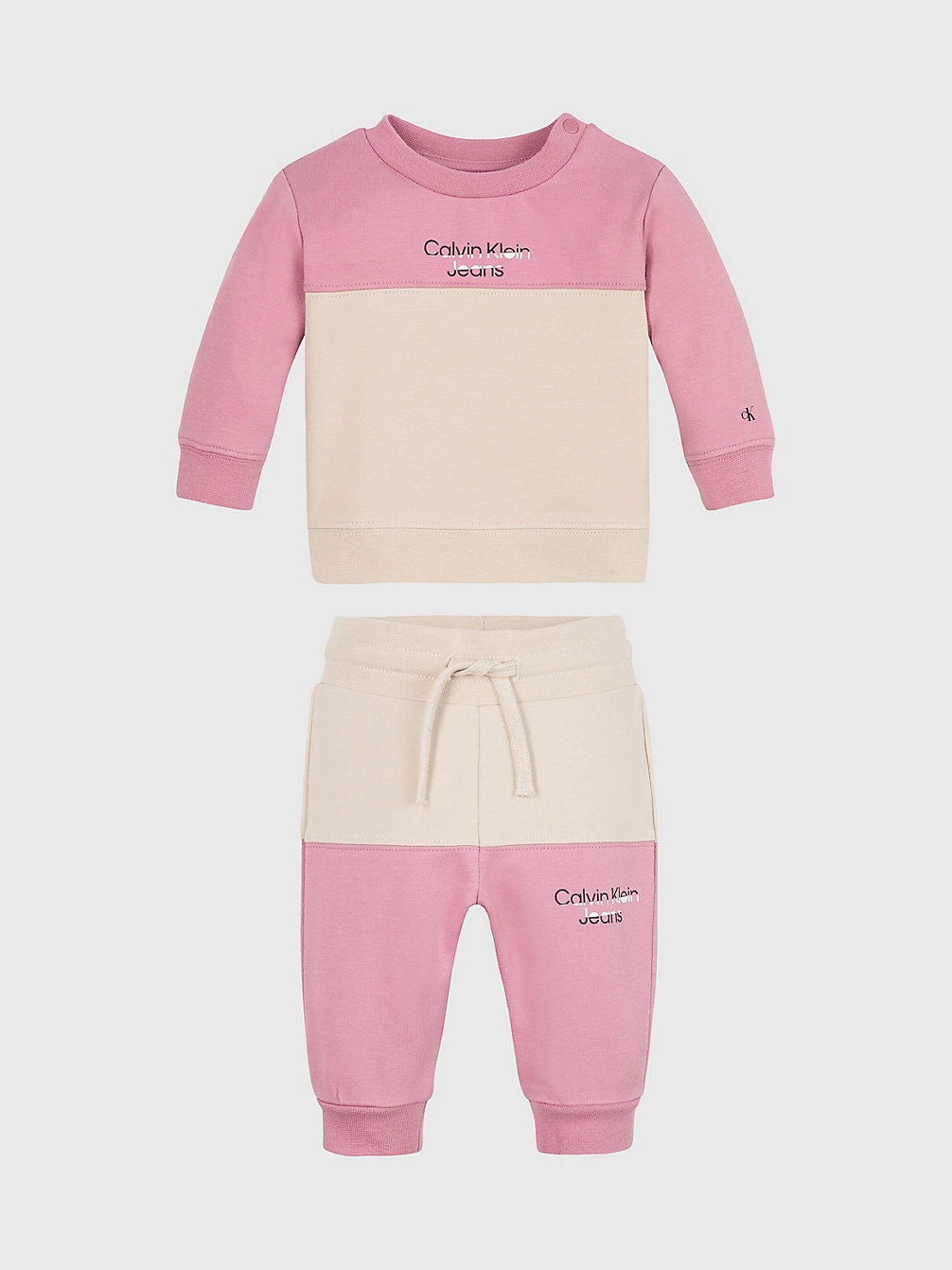 FOXGLOVE Newborn Colourblock Tracksuit undefined newborn Calvin Klein
