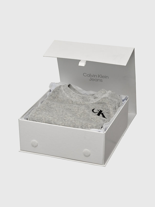 tuta e cappello neonato in confezione regalo grey da newborn calvin klein jeans