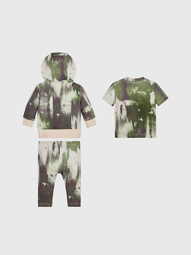 holographic aop newborn camo print giftpack for newborn calvin klein jeans