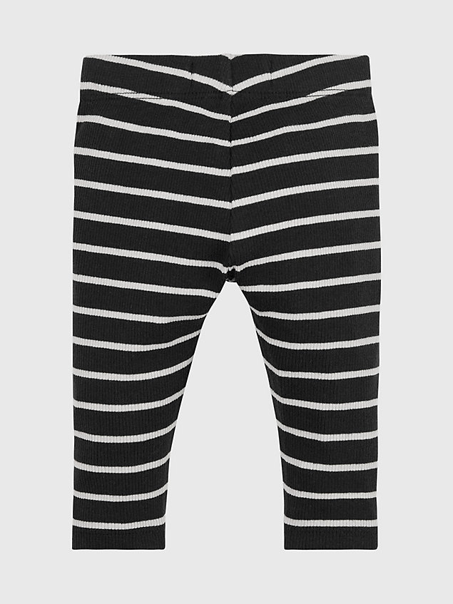 black newborn ribbed striped leggings for newborn calvin klein jeans