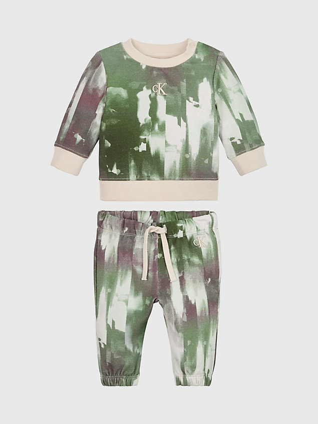 ropa deportiva con estampado de camuflaje para recién nacidos green de newborn calvin klein jeans