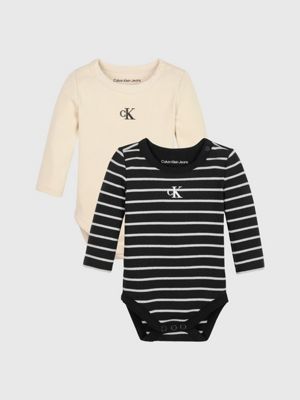 Calvin Klein Velvet Onesie - 56 - Grey - Newborn