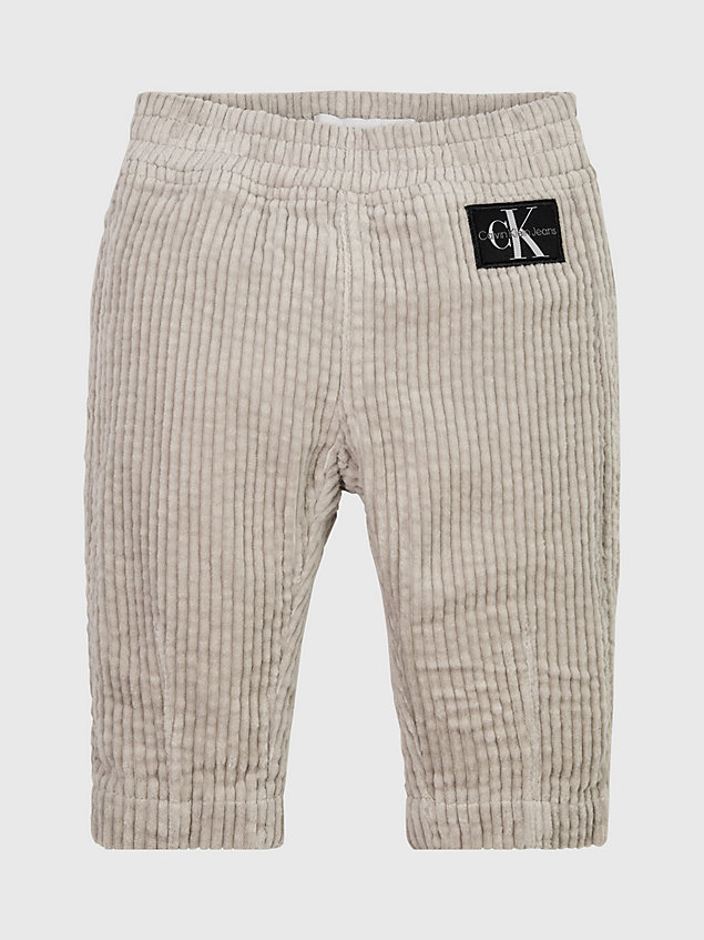pantaloni di velluto a coste neonato grey da newborn calvin klein jeans