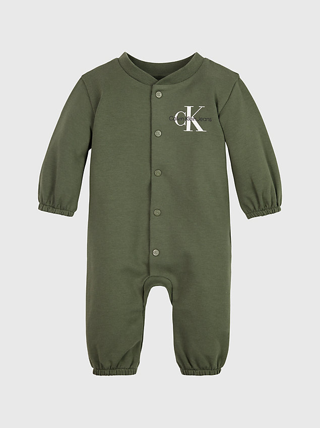 green newborn logo onesie voor newborn - calvin klein jeans