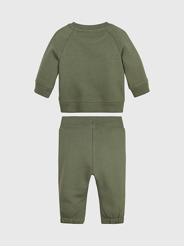 green trainingsanzug-geschenkset für babys mit logo für newborn - calvin klein jeans