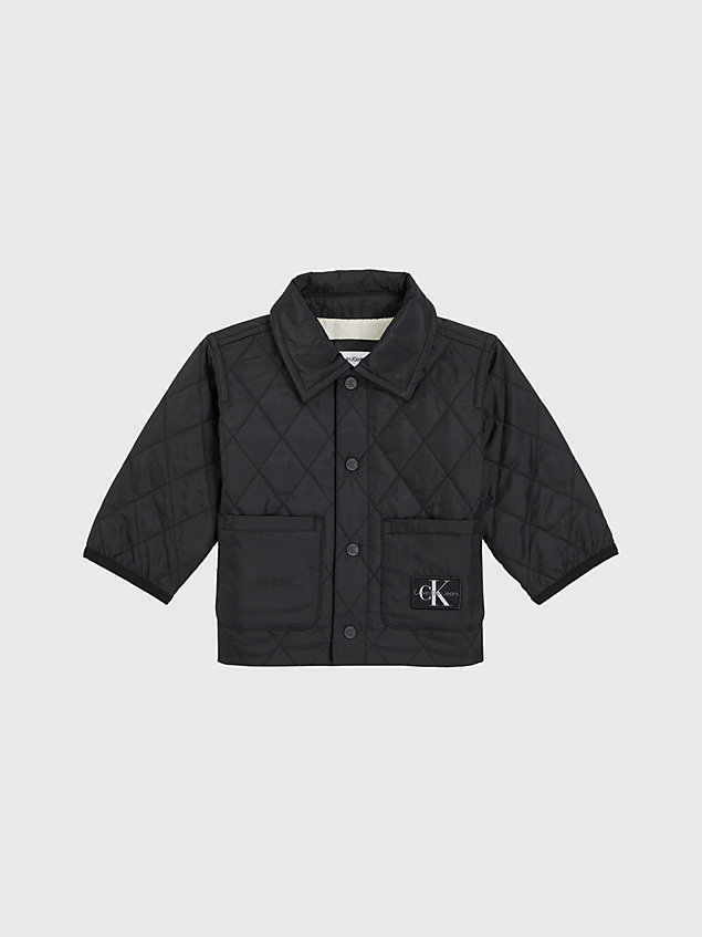 black newborn quilted jacket for newborn calvin klein jeans