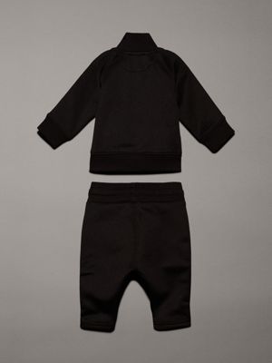 ck black newborn logo tracksuit for newborn calvin klein jeans