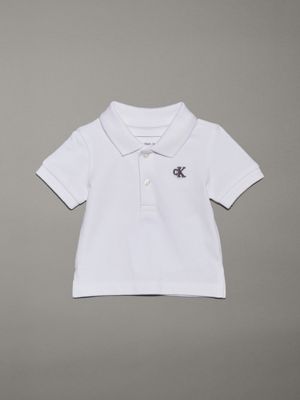 white newborn polo shirt for newborn calvin klein jeans