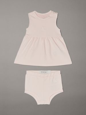 pink newborn milano jersey dress set for newborn calvin klein jeans