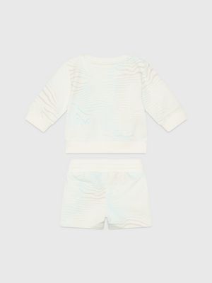 summer wave newborn terry sweatshirt and shorts set for newborn calvin klein jeans