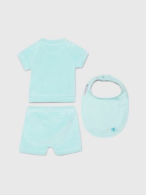 blue tint newborn top and shorts gift set for newborn calvin klein jeans