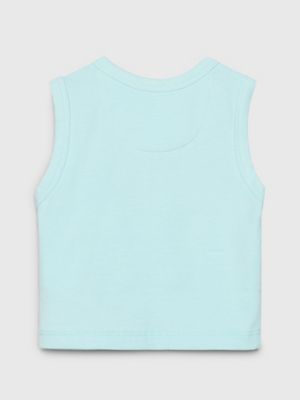 blue tint newborn monogram tank top for newborn calvin klein jeans