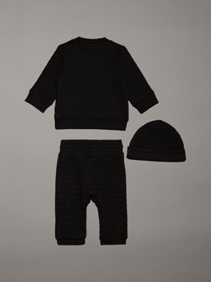 ck black newborn quilted giftset for newborn calvin klein jeans