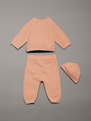 pink sand newborn textured giftset for newborn calvin klein jeans