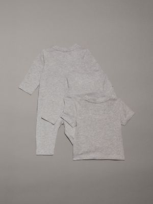 coffret cadeau articles essentiels avec logo pour nouveau-né grey pour nouveau-né calvin klein jeans