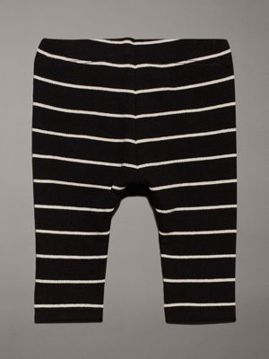 ck black/ whitecap gray stripe newborn striped leggings for newborn calvin klein jeans