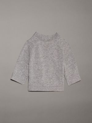 grey heather newborn cardigan jumper for newborn calvin klein jeans