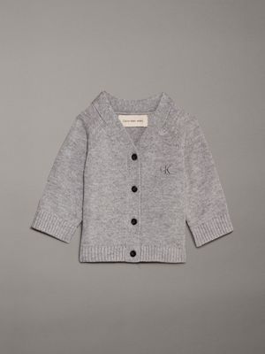 grey heather newborn cardigan jumper for newborn calvin klein jeans