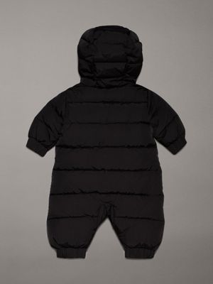 ck black newborn padded winter suit for newborn calvin klein jeans