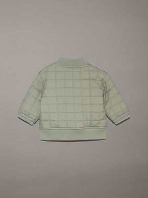 meteor green newborn quilted bomber jacket for newborn calvin klein jeans