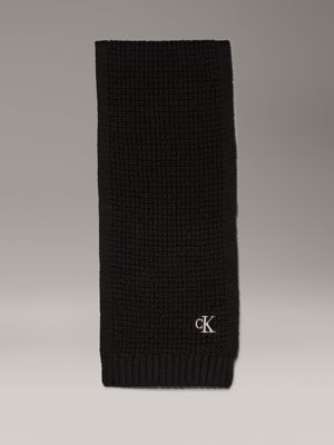 black newborn scarf & beanie giftset for newborn calvin klein jeans
