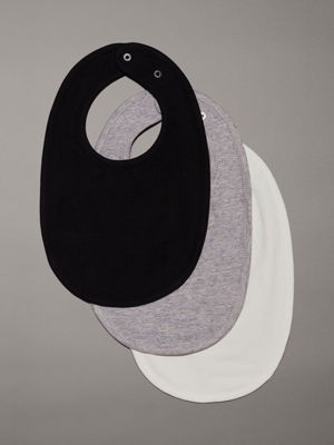 ck black / grey heather / ivory newborn bib giftset for newborn calvin klein jeans