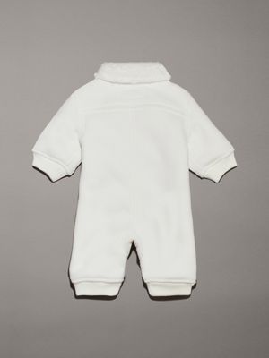 ivory newborn sherpa fleece snowsuit for newborn calvin klein jeans