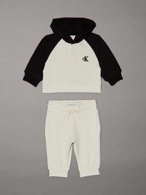 multi newborn colourblock tracksuit for newborn calvin klein jeans