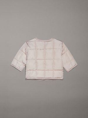 grey newborn relaxed gewatteerd jack voor baby's - calvin klein jeans