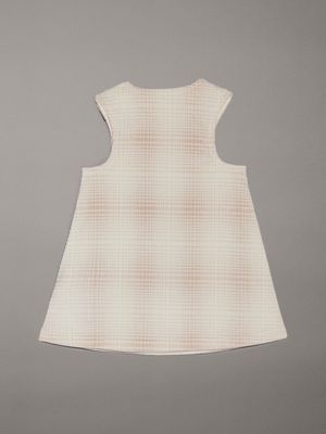 turtledove check newborn corduroy geruite jurk voor baby's - calvin klein jeans