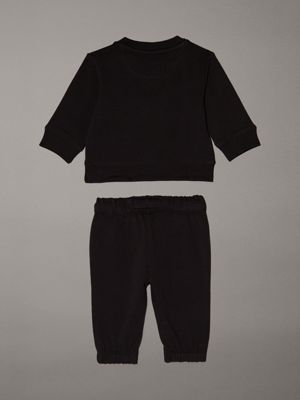 ck black newborn logo tracksuit for newborn calvin klein jeans