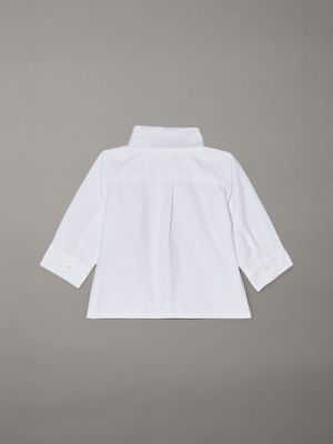 bright white newborn oxford shirt for newborn calvin klein jeans