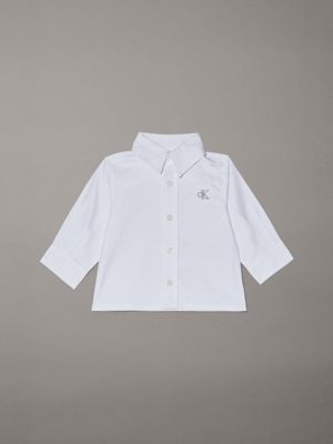 bright white newborn oxford shirt for newborn calvin klein jeans