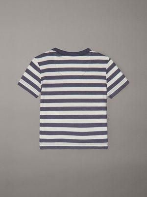 grisaille / tofu stripe newborn slim striped t-shirt for newborn calvin klein jeans