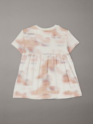 mini sirocco aop newborn flared printed dress for newborn calvin klein jeans