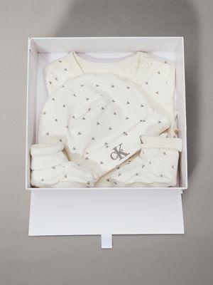 mini ck aop tofu newborn 4-piece gift set for newborn calvin klein jeans