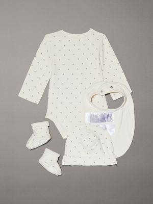 mini ck aop tofu newborn 4-piece gift set for newborn calvin klein jeans