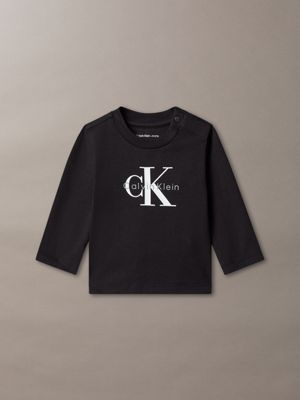 black newborn long sleeve t-shirt for newborn calvin klein jeans