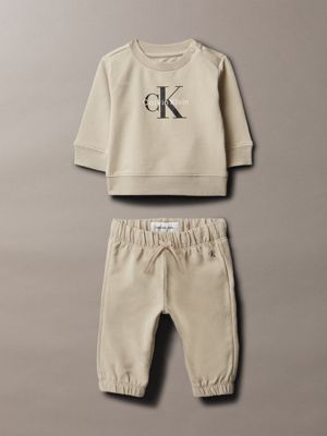 set regalo starter neonato grey da neonato calvin klein jeans