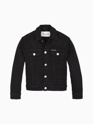 calvin klein black jean jacket