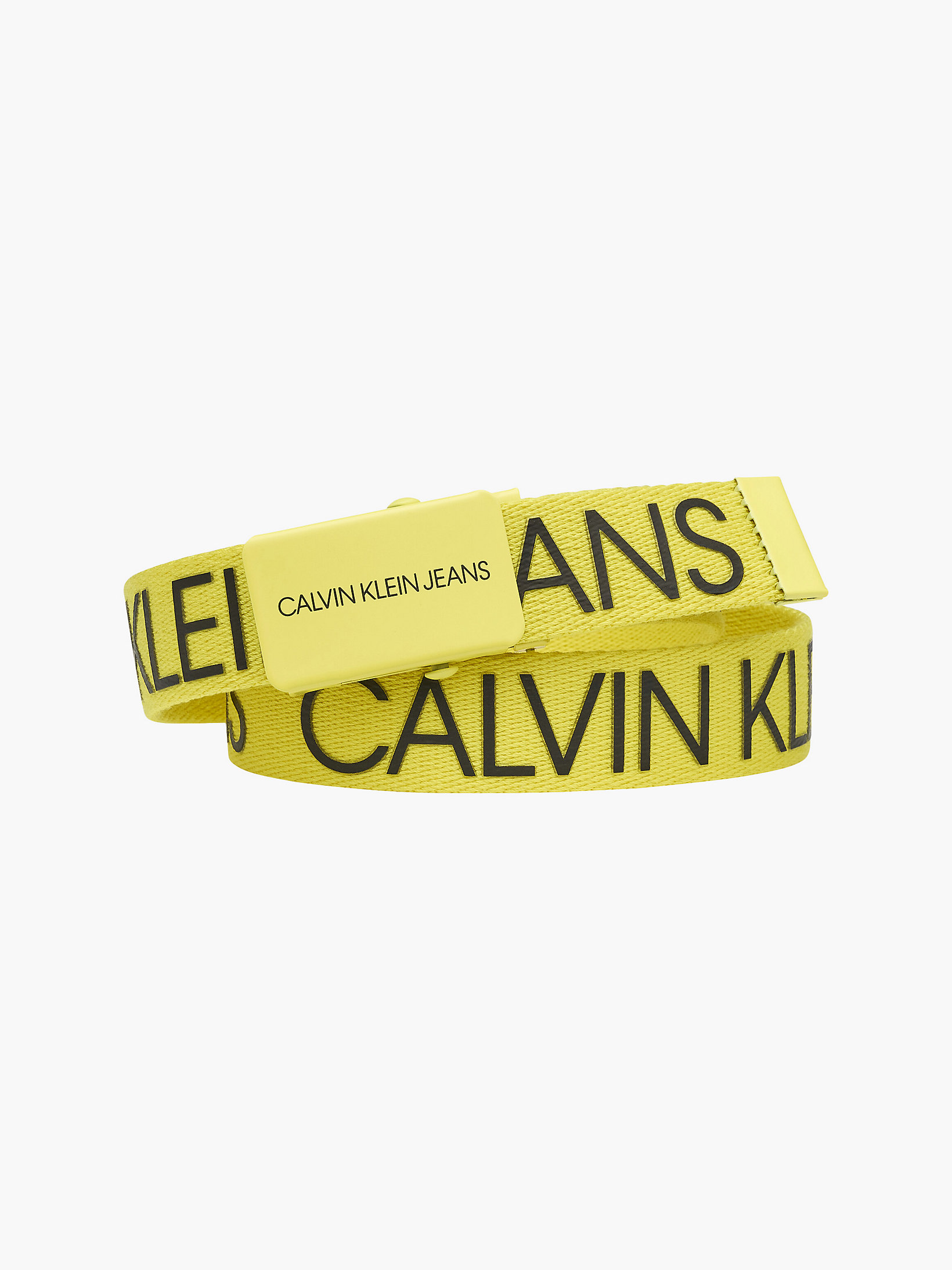 Dune Yellow Unisex Logo Belt undefined girls Calvin Klein