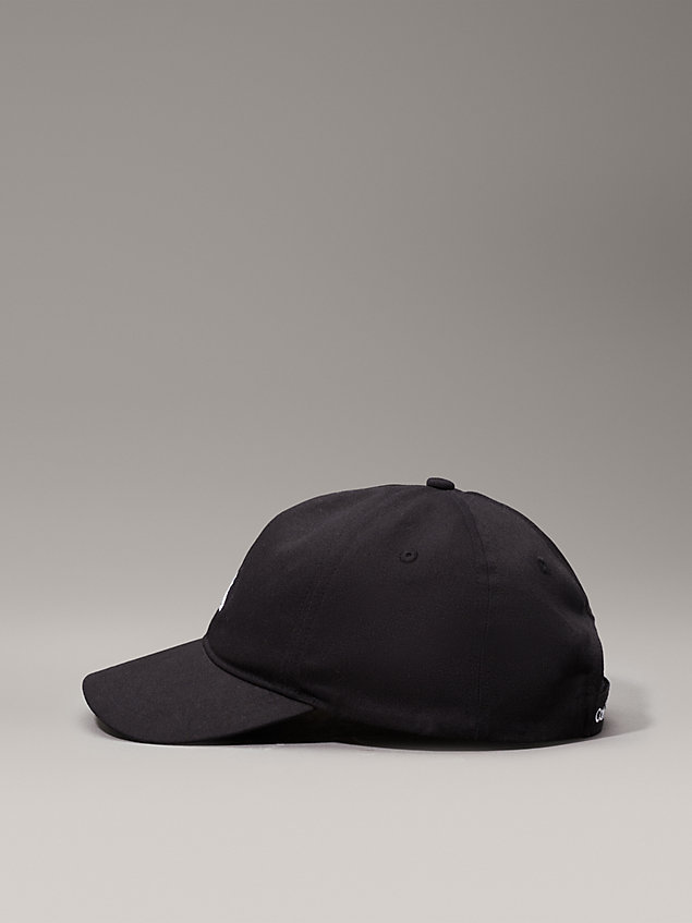 black czapka z daszkiem unisex z bawełny organicznej dla kids unisex - calvin klein jeans