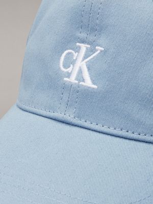 faded denim kids' logo baseball cap for kids gender inclusive calvin klein jeans