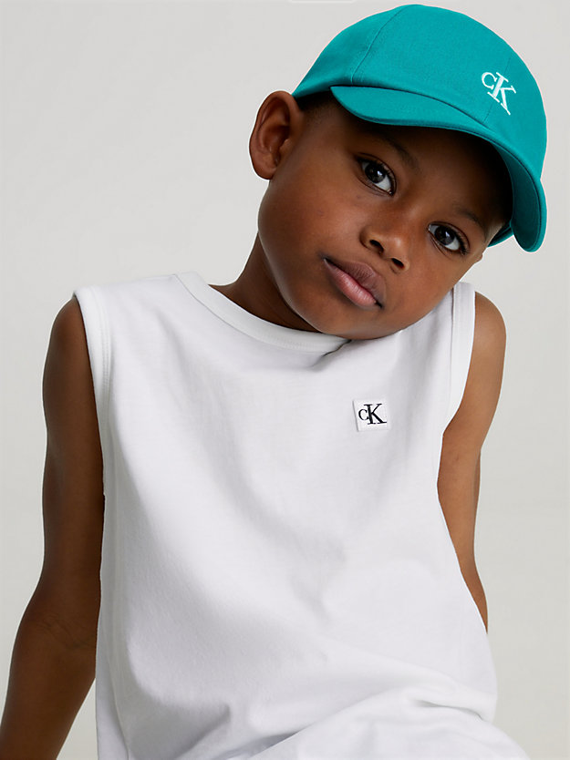 fanfare kids' cotton monogram cap for kids unisex calvin klein jeans